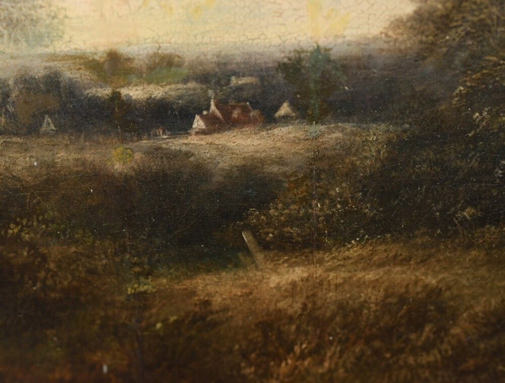 photo buy Victorian Oil Painting English Norfolk Landscape Rustic Circa 1860 Arcadia