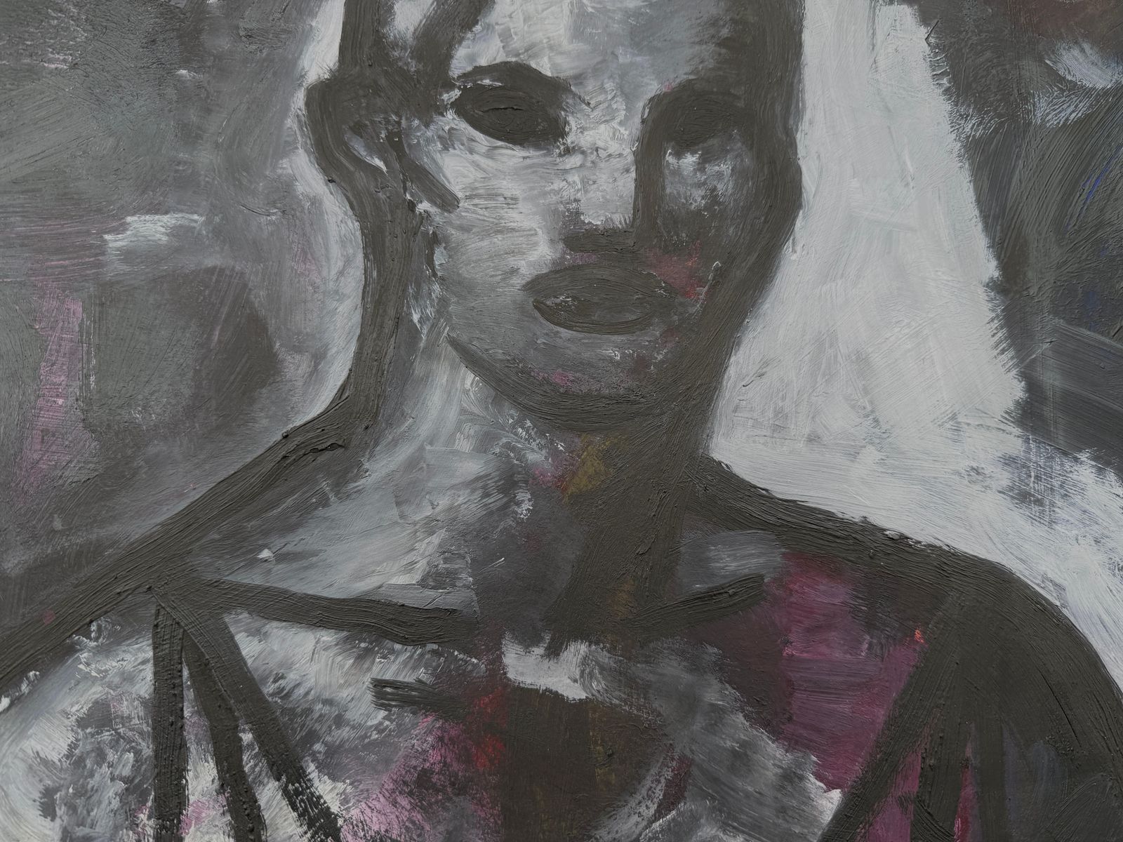 Aubade Ama Femme Acrylic On Cardboard Contemporary European Art photo Art