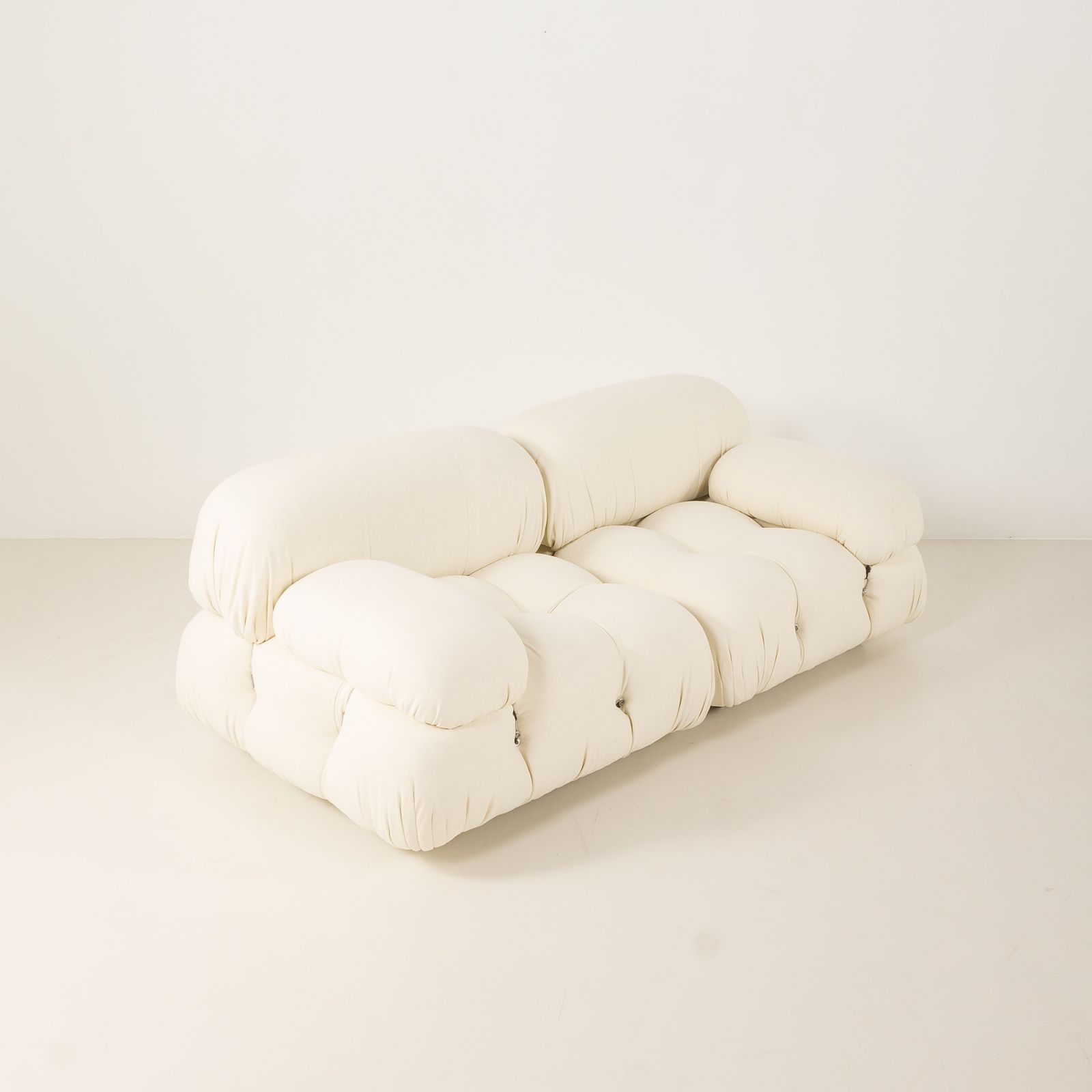 photo vinterior Camaleonda Sofa By Mario Bellini Renovated In Linen Upholstery By Franco Fabri, Italian Mid Century Modern, 1970s