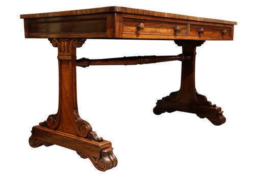 Rosewood End Table, 1800s, Antique