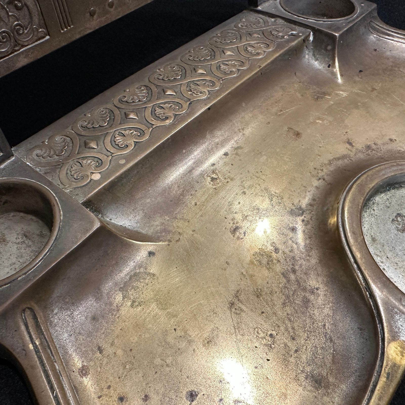 An Art Nouveau Silver Plated Table Vanity Mirror By W.M.F. photo vinterior
