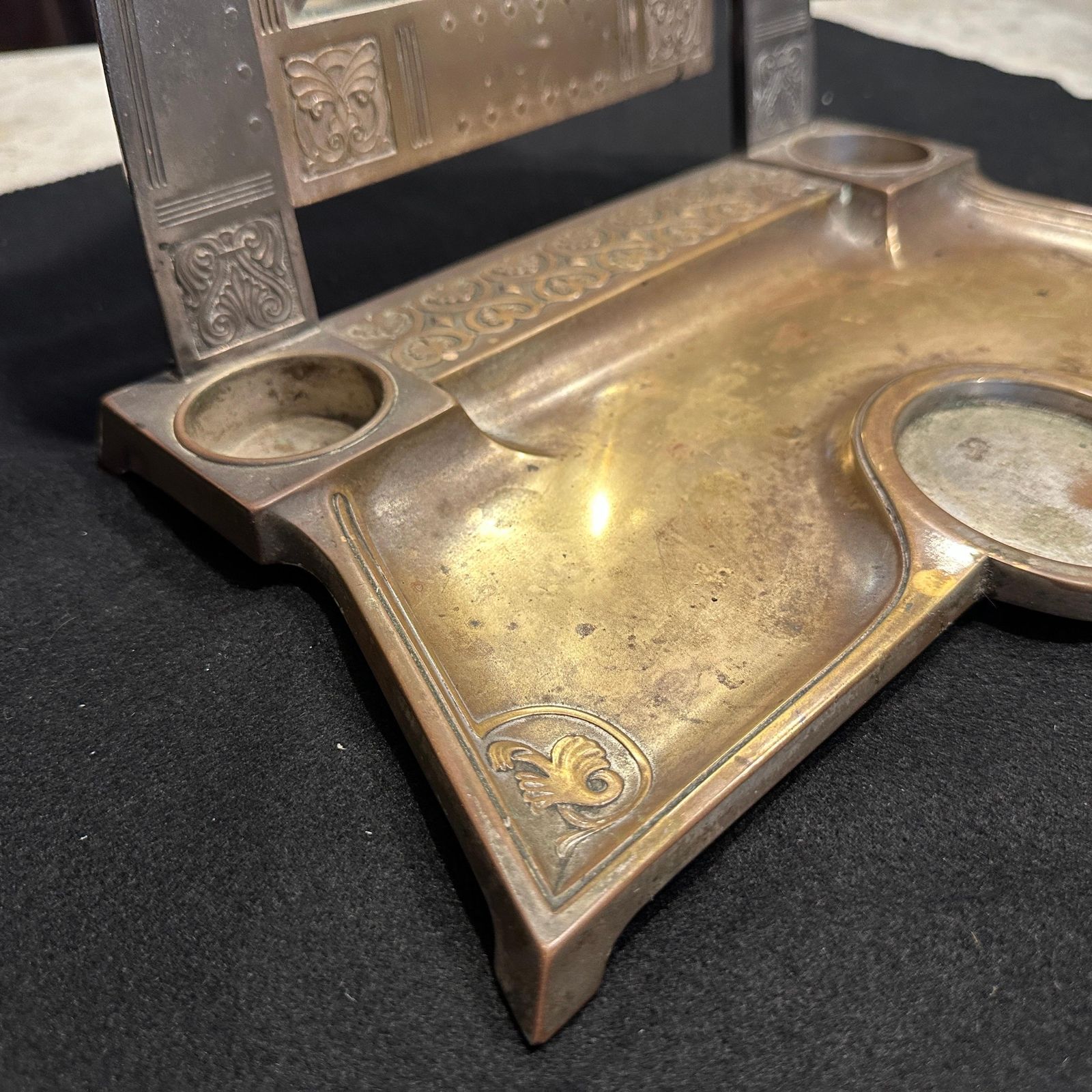 Home Decor An Art Nouveau Silver Plated Table Vanity Mirror By W.M.F. photo
