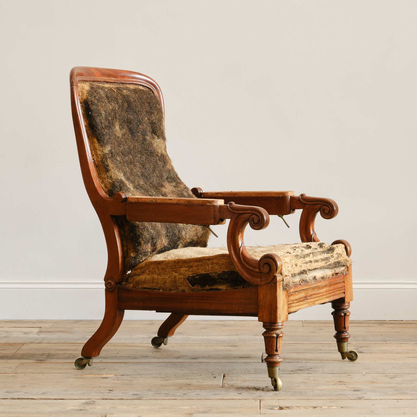 William IV Mahogany Reclining Armchair.
