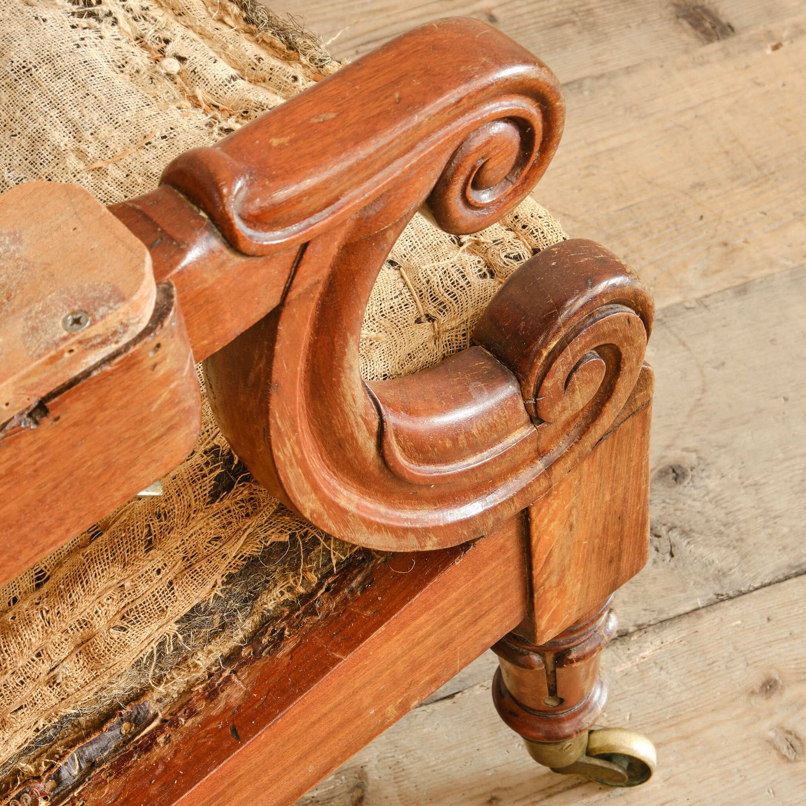 Furniture William IV Mahogany Reclining Armchair. photo