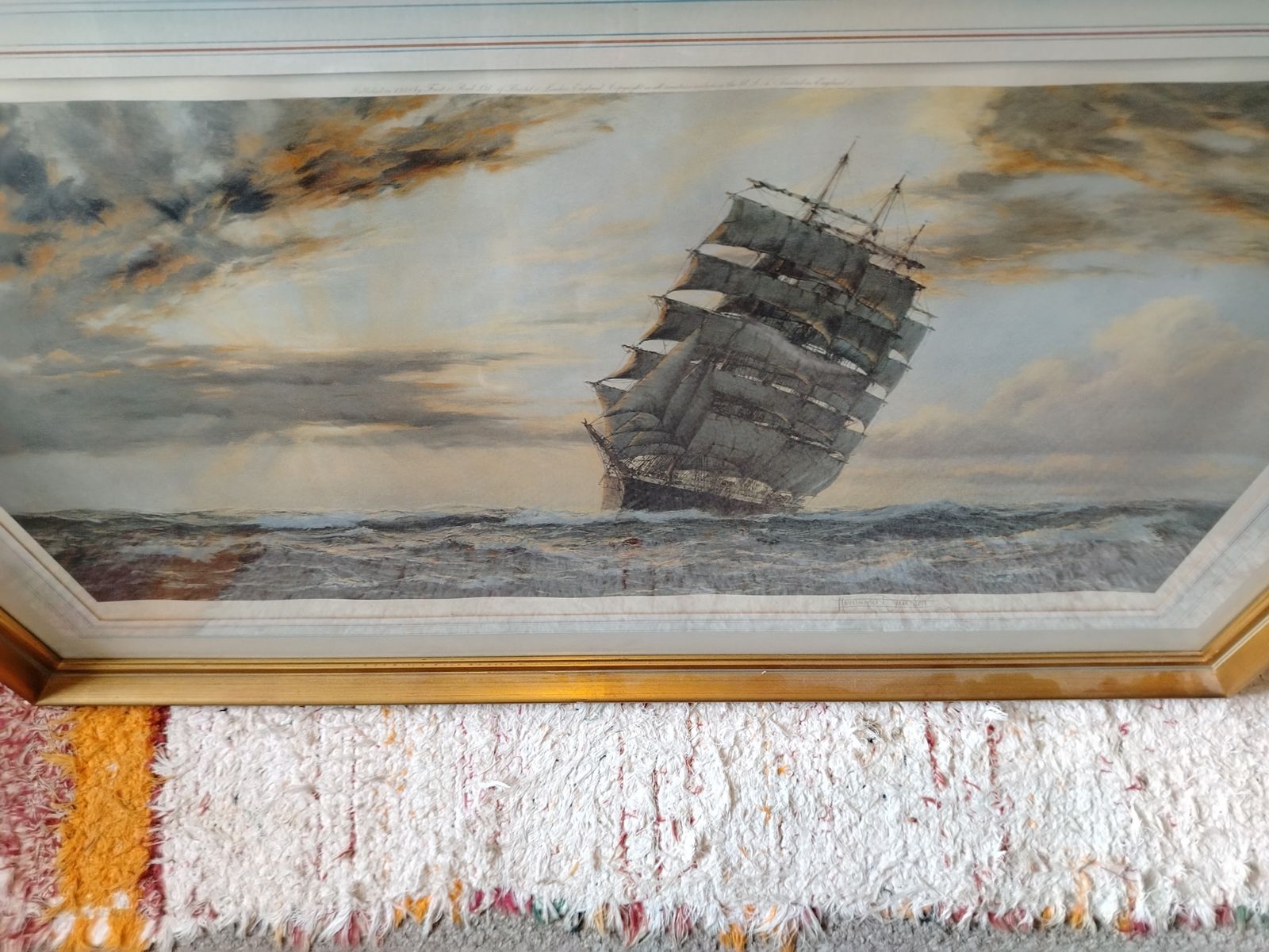 photo furniture Montague Dawson, 'Into The Golden West' Signed In Pencil, Blind Stamped, Colour
