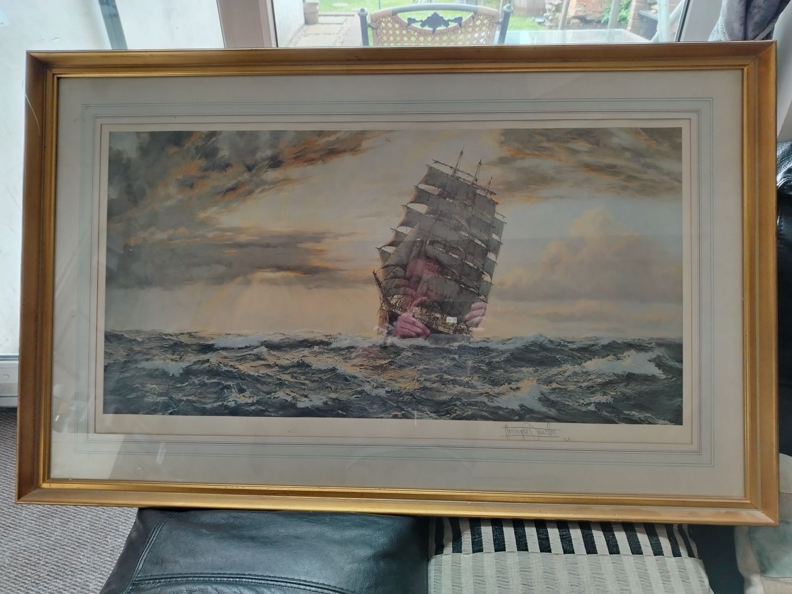 Art Montague Dawson, 'Into The Golden West' Signed In Pencil, Blind Stamped, Colour photo