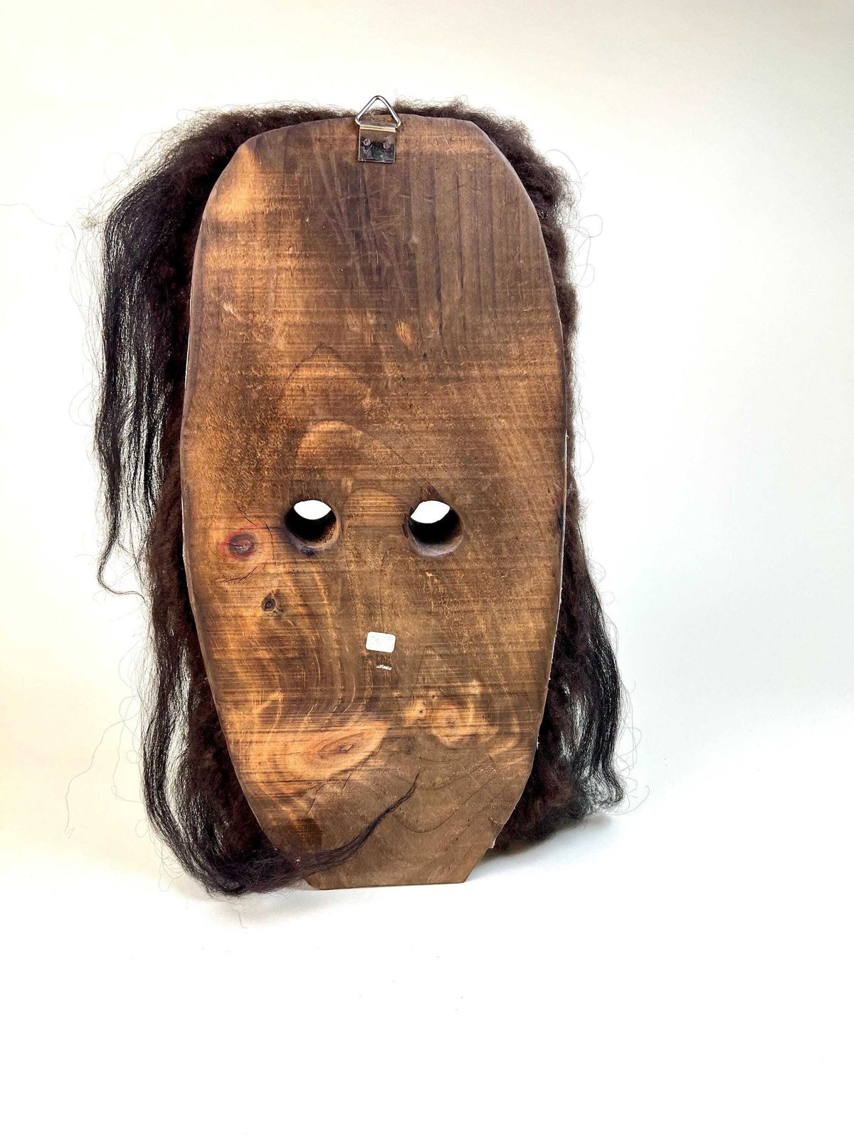 Vintage Swiss Wall Mask, Tschäggättä Mask, Original Lötschentaler Mask, Traditional Wall Mask photo for sale