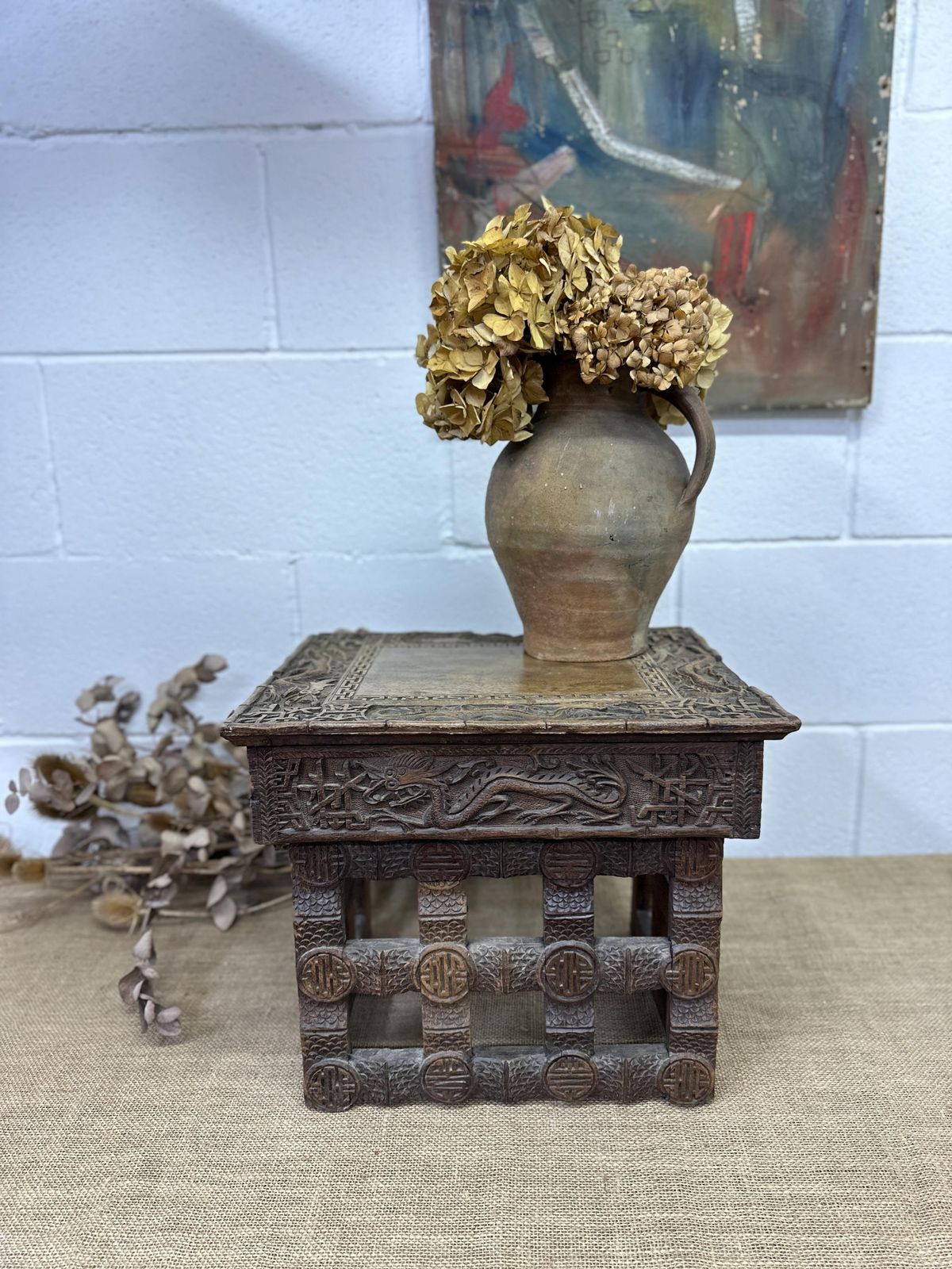 Chinese Antique Hardwood Scribe Campaign Travelling Table