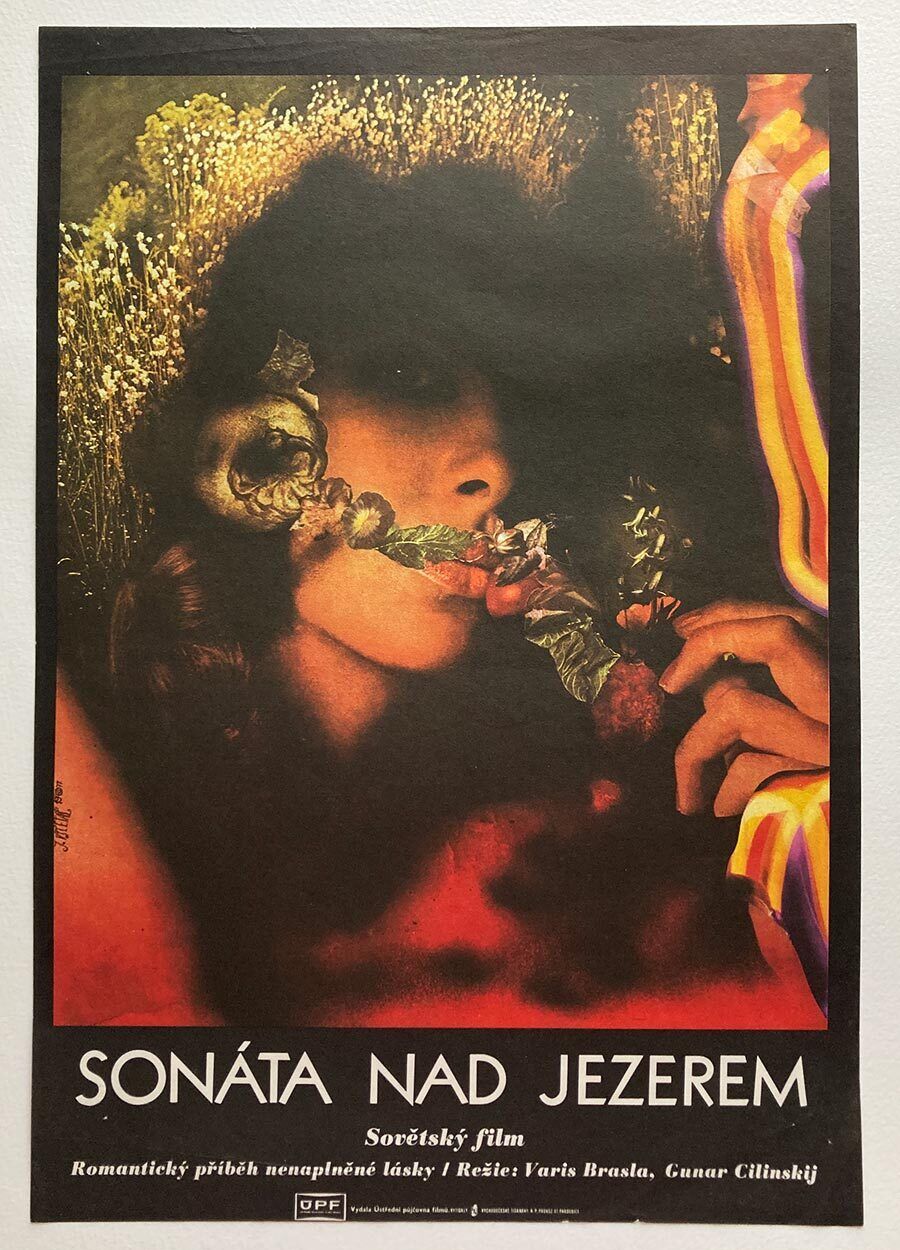 Original Film Poster, Lakeside Sonata, Josef Vyleťal, 1977, Genuine Czech Print