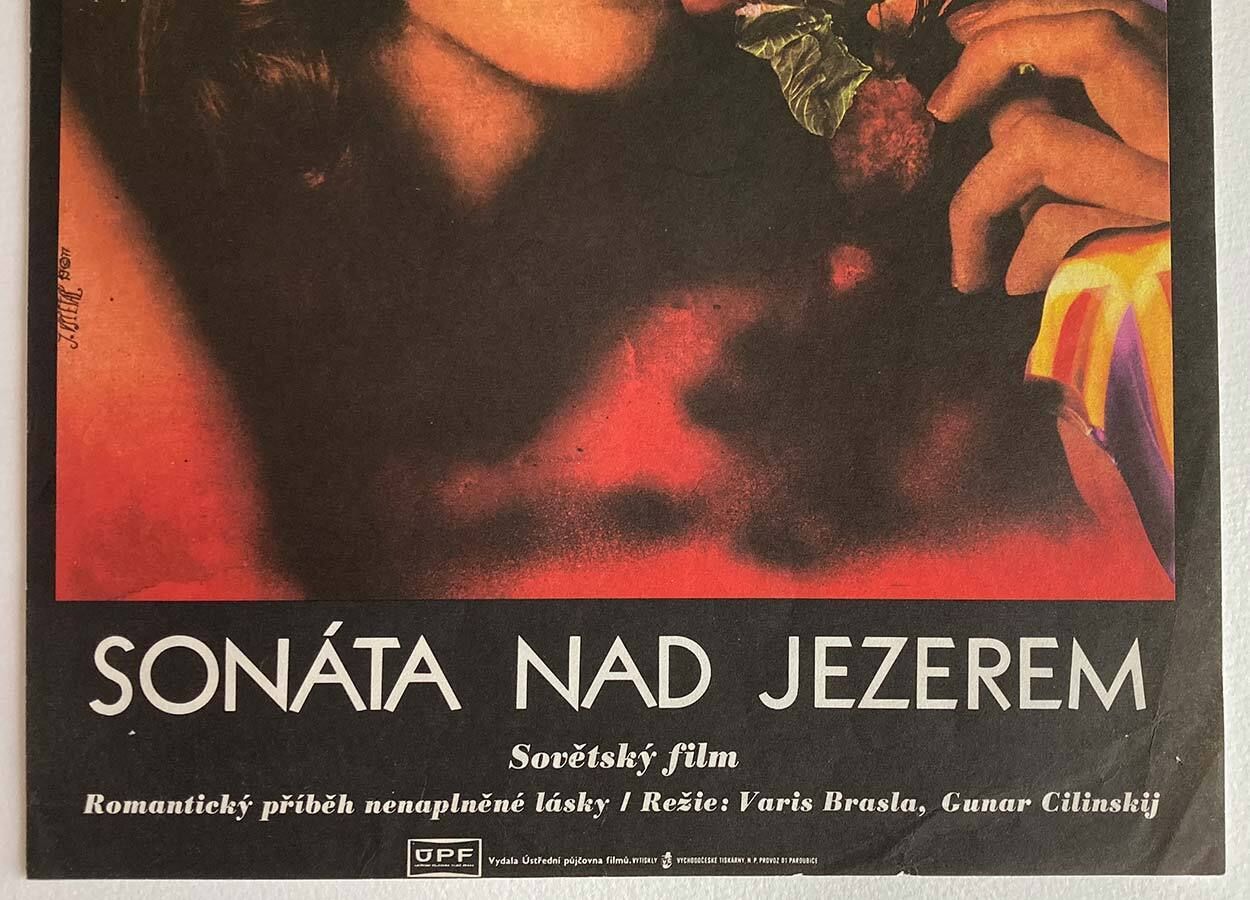 Original Film Poster, Lakeside Sonata, Josef Vyleťal, 1977, Genuine Czech Print photo Art
