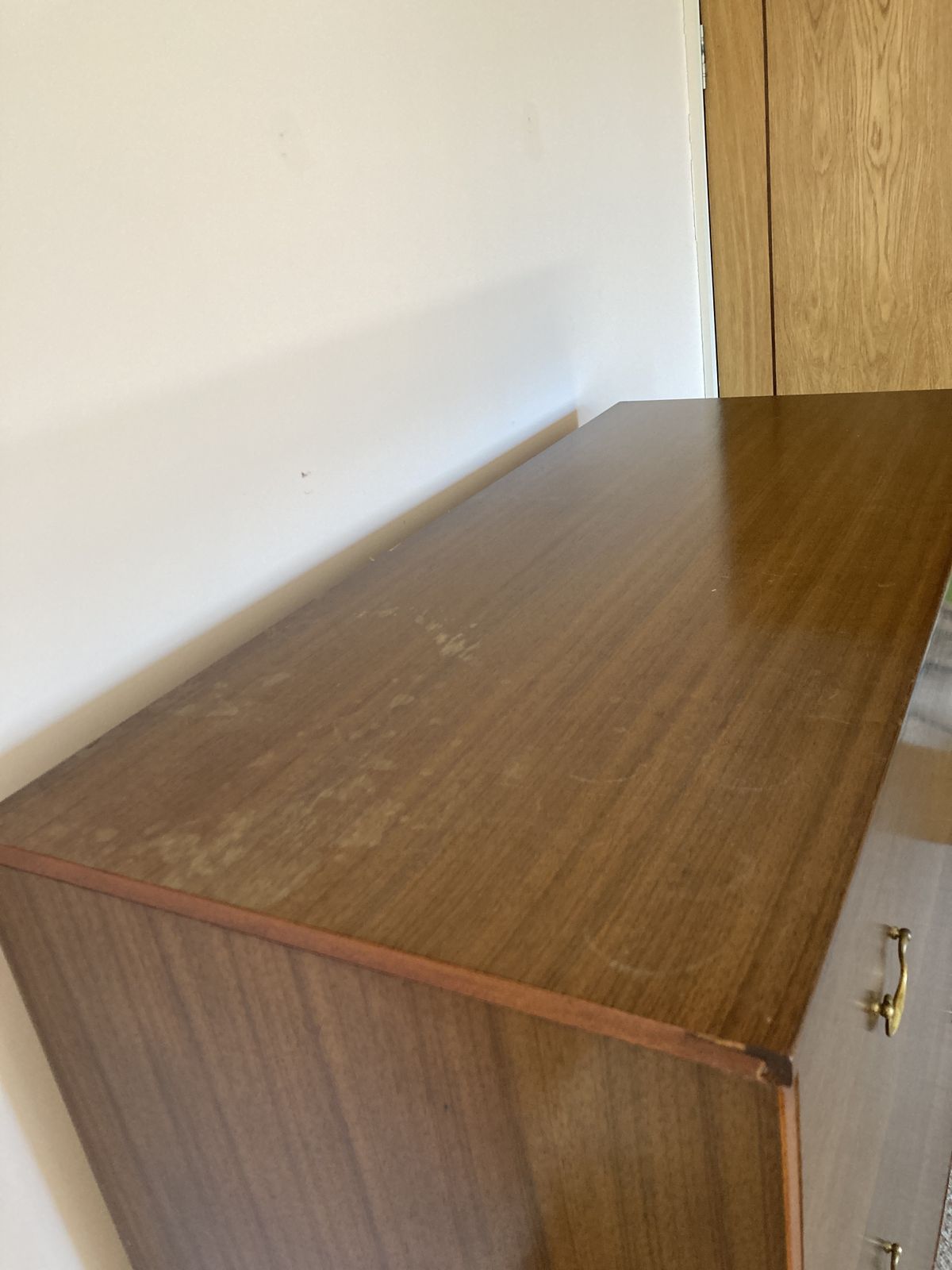 Mid Century G Plan Tola And Black Large Chest Of Drawers photo 95.0