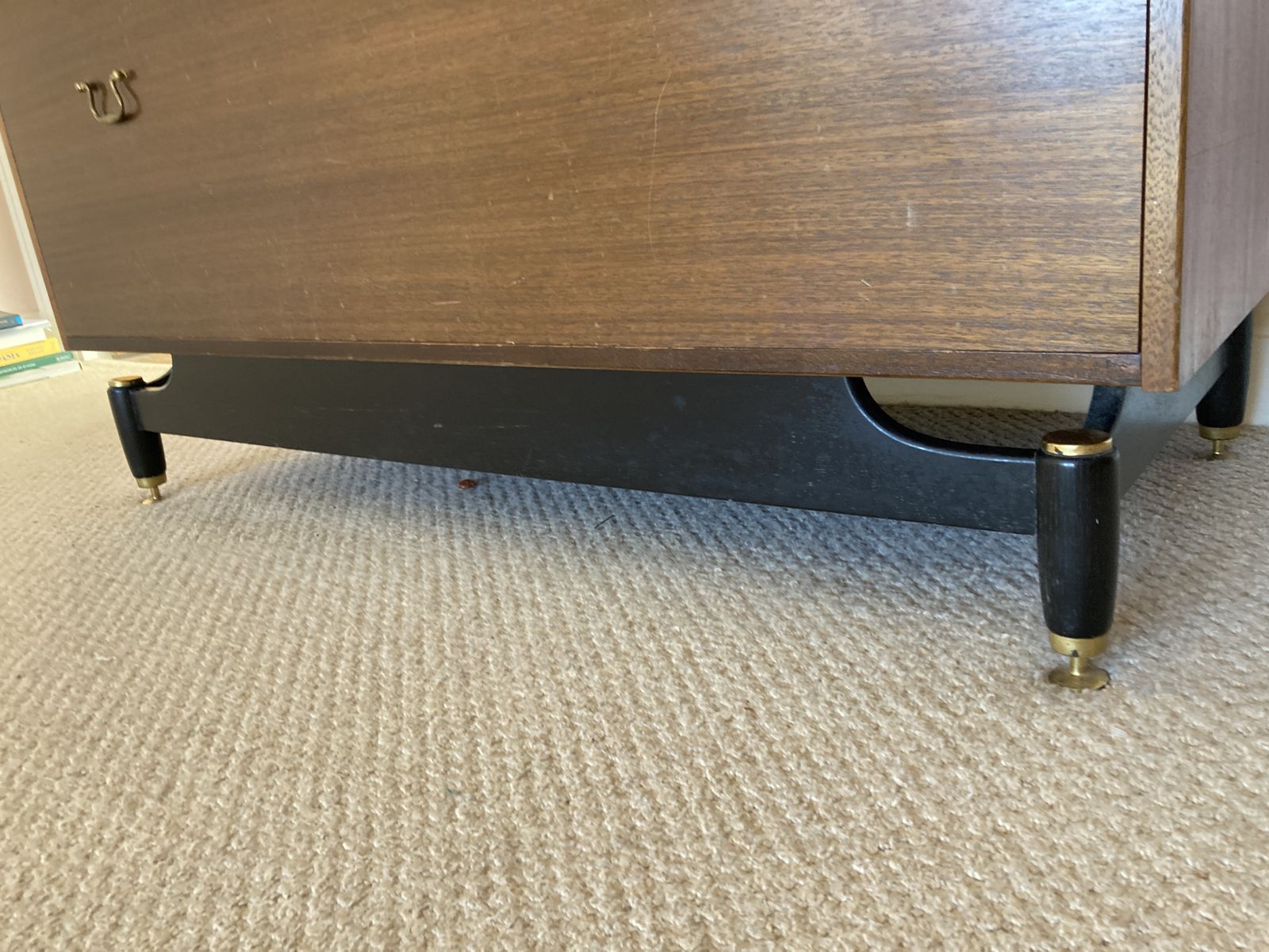 Mid Century G Plan Tola And Black Large Chest Of Drawers photo vinterior