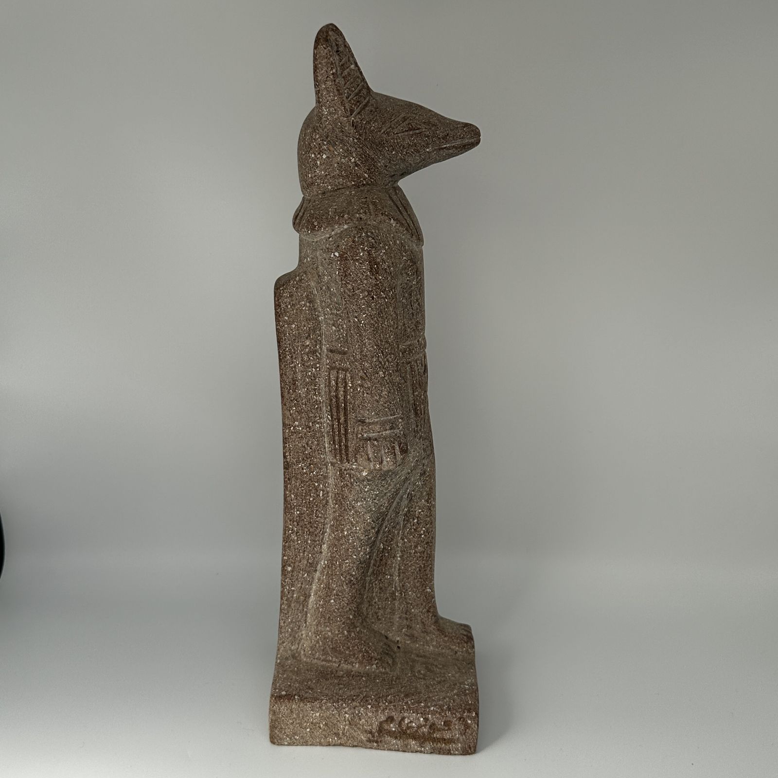 Egyptian God Anubis Mythological Statue Handcrafted Heavy Egyptian Granite Stone photo for sale