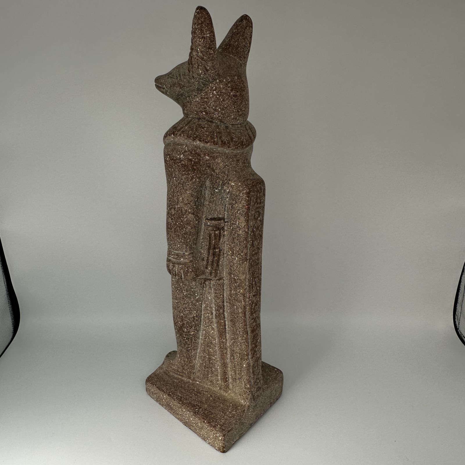 Egyptian God Anubis Mythological Statue Handcrafted Heavy Egyptian Granite Stone photo 450.0