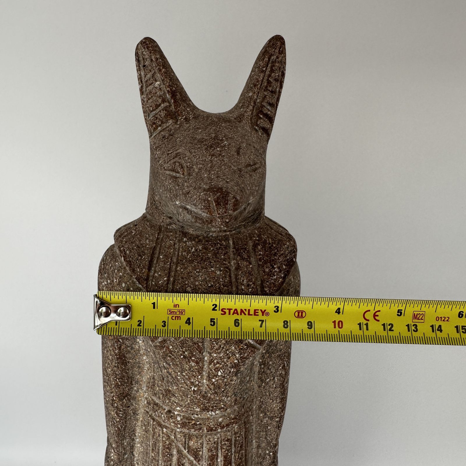 Art Egyptian God Anubis Mythological Statue Handcrafted Heavy Egyptian Granite Stone photo