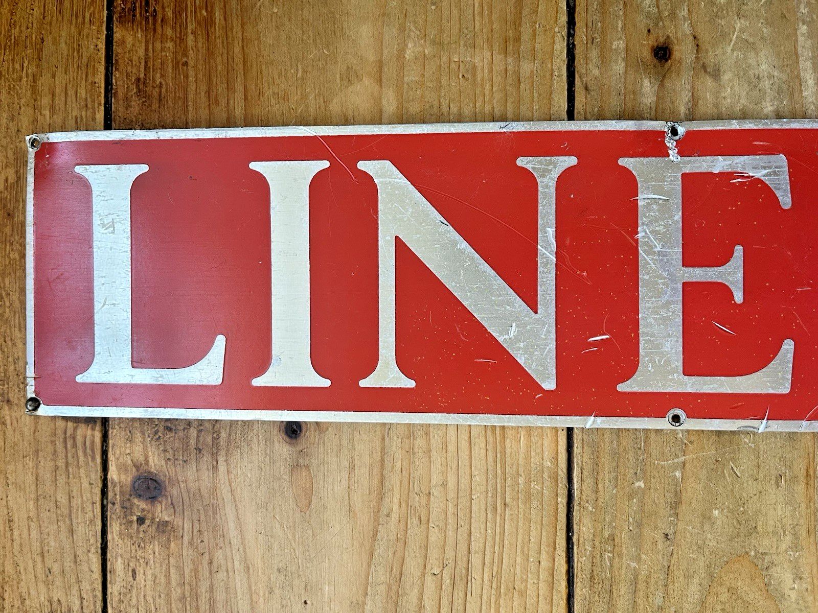 Vintage 18" Alloy Linear Diesel Locomotive Train Plaque Sign Name Plate Railway photo buy