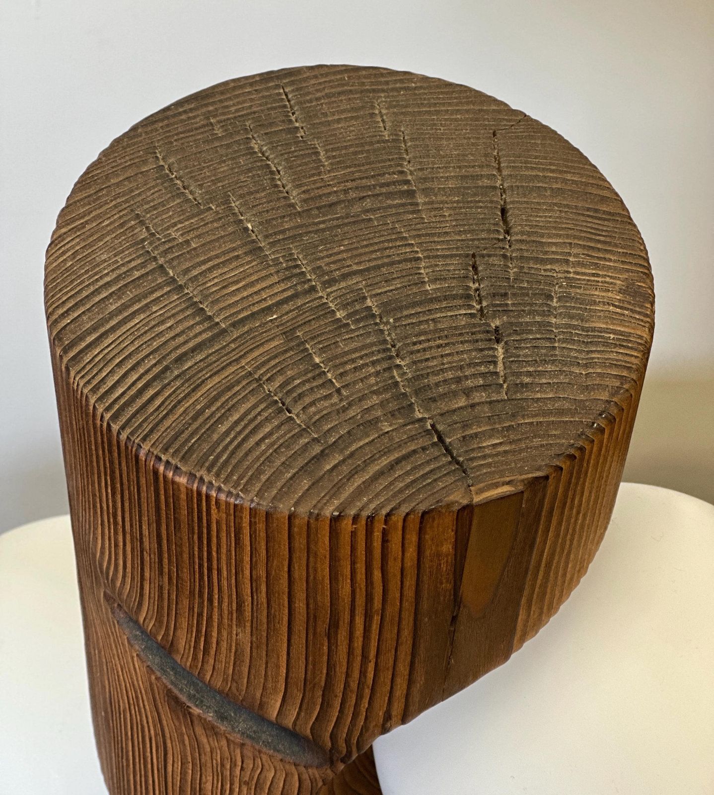 Brutalist Sculptural Pine Wood Table Or Floor Lamp By Temde Leuchten, Switzerland 1970s photo 868.0