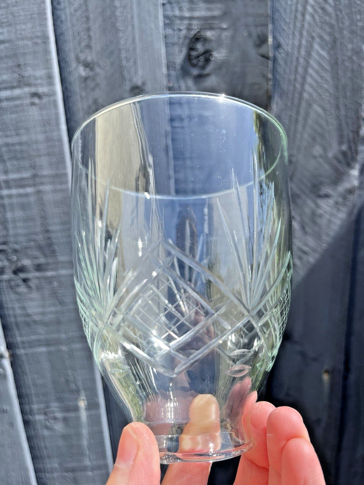 1 Antique Art Deco 1920's Geometric Etched Glass Lamp Shade & Brass Gallery photo vinterior