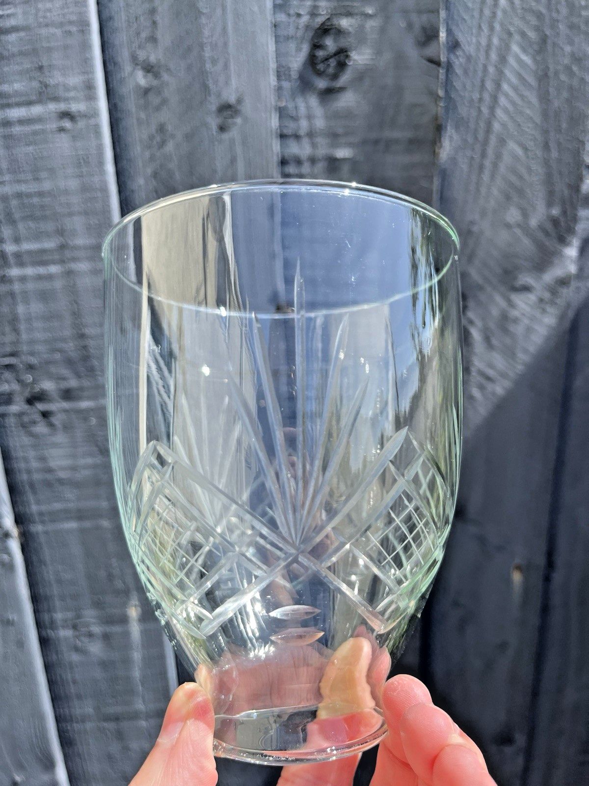 1 Antique Art Deco 1920's Geometric Etched Glass Lamp Shade & Brass Gallery photo buy