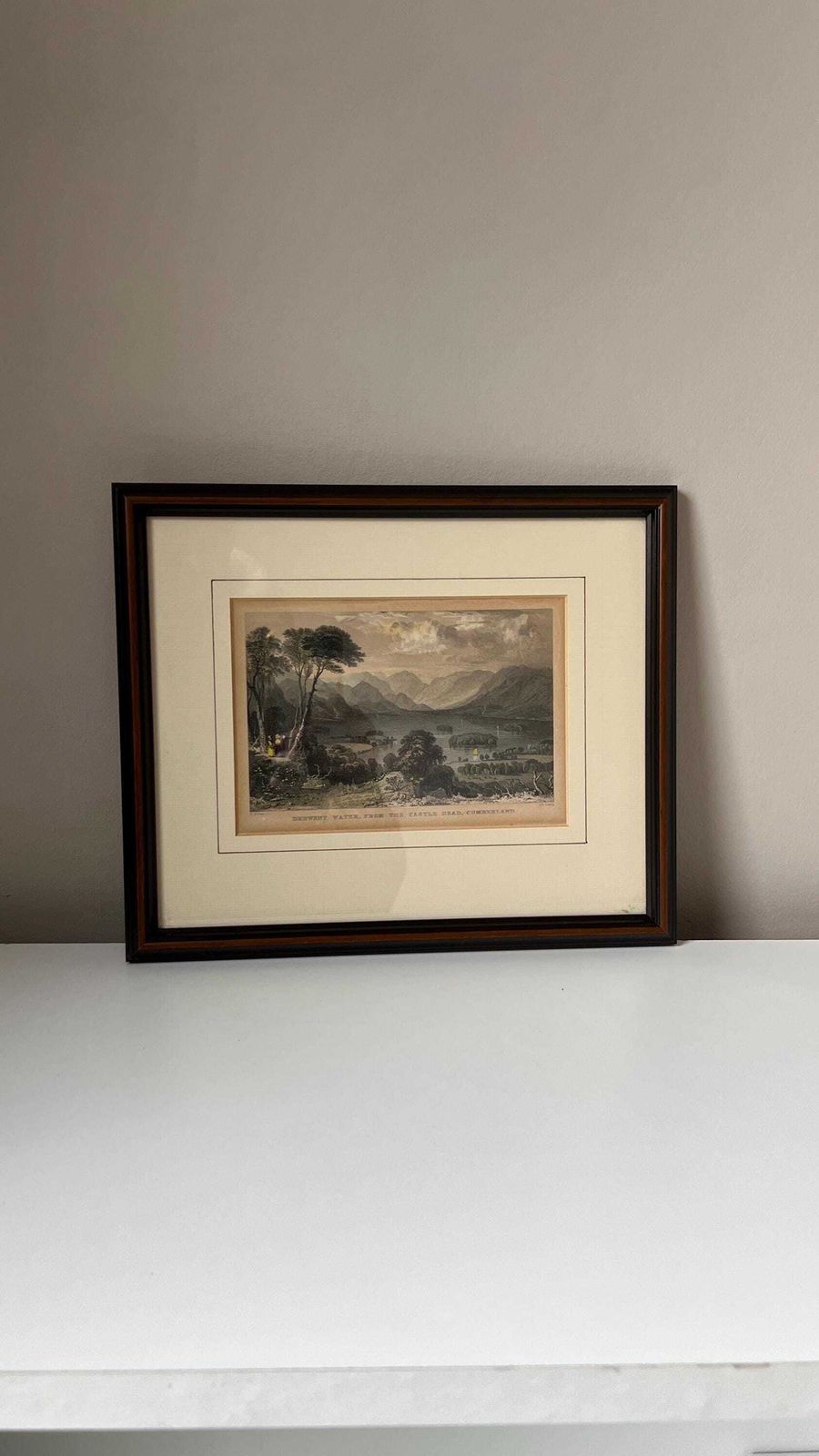 photo furniture 1834 Hand Coloured Engraving Of Derwent Water By Thomas Allom & R. Lacey