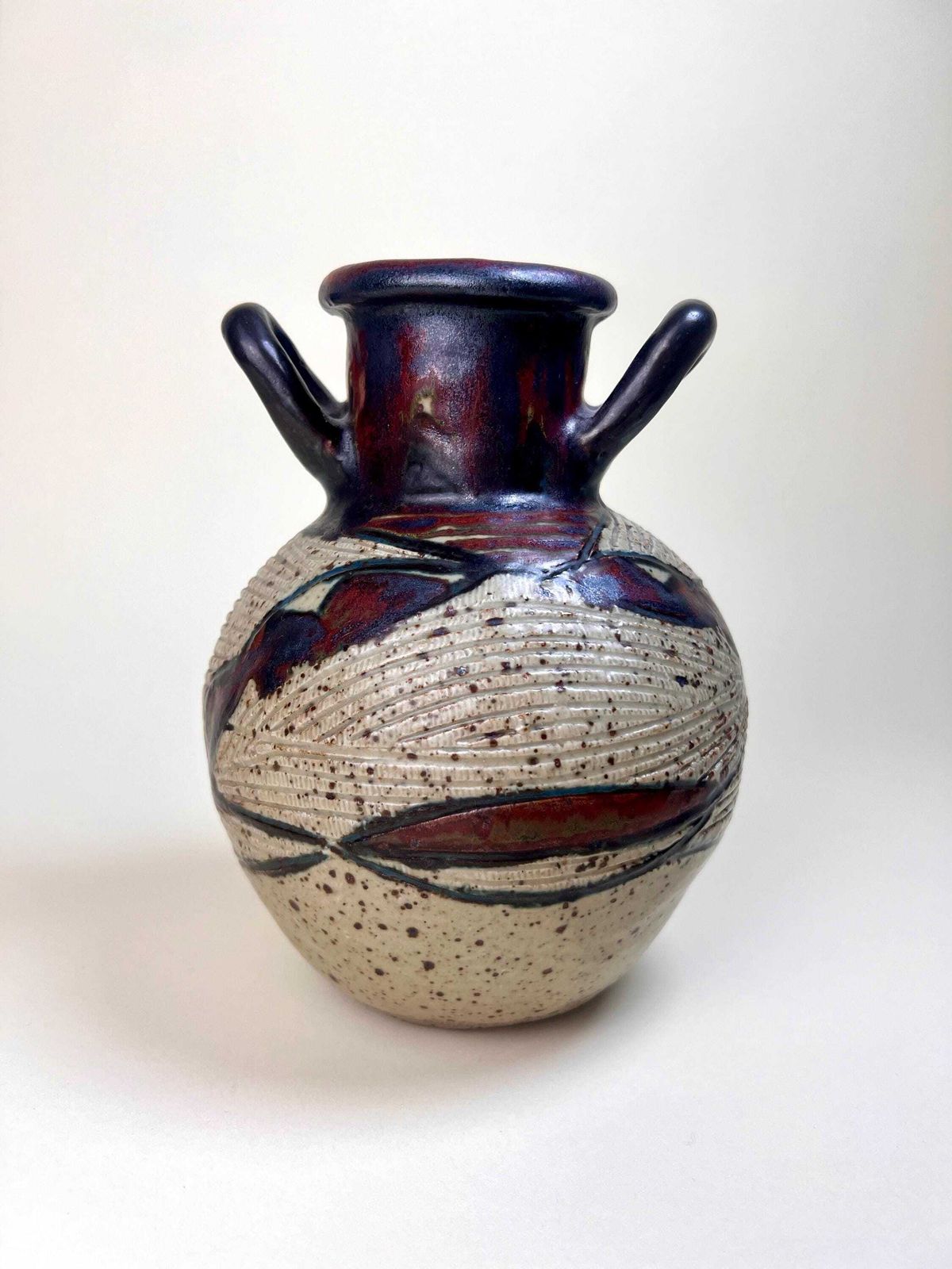 Rorkes Drift Studio Pottery, South Africa Handmade Pottery, Signed Ivy Molefe 1978, Rare Fine Art Ceramic, Zulu Pottery Collection, Folk Art