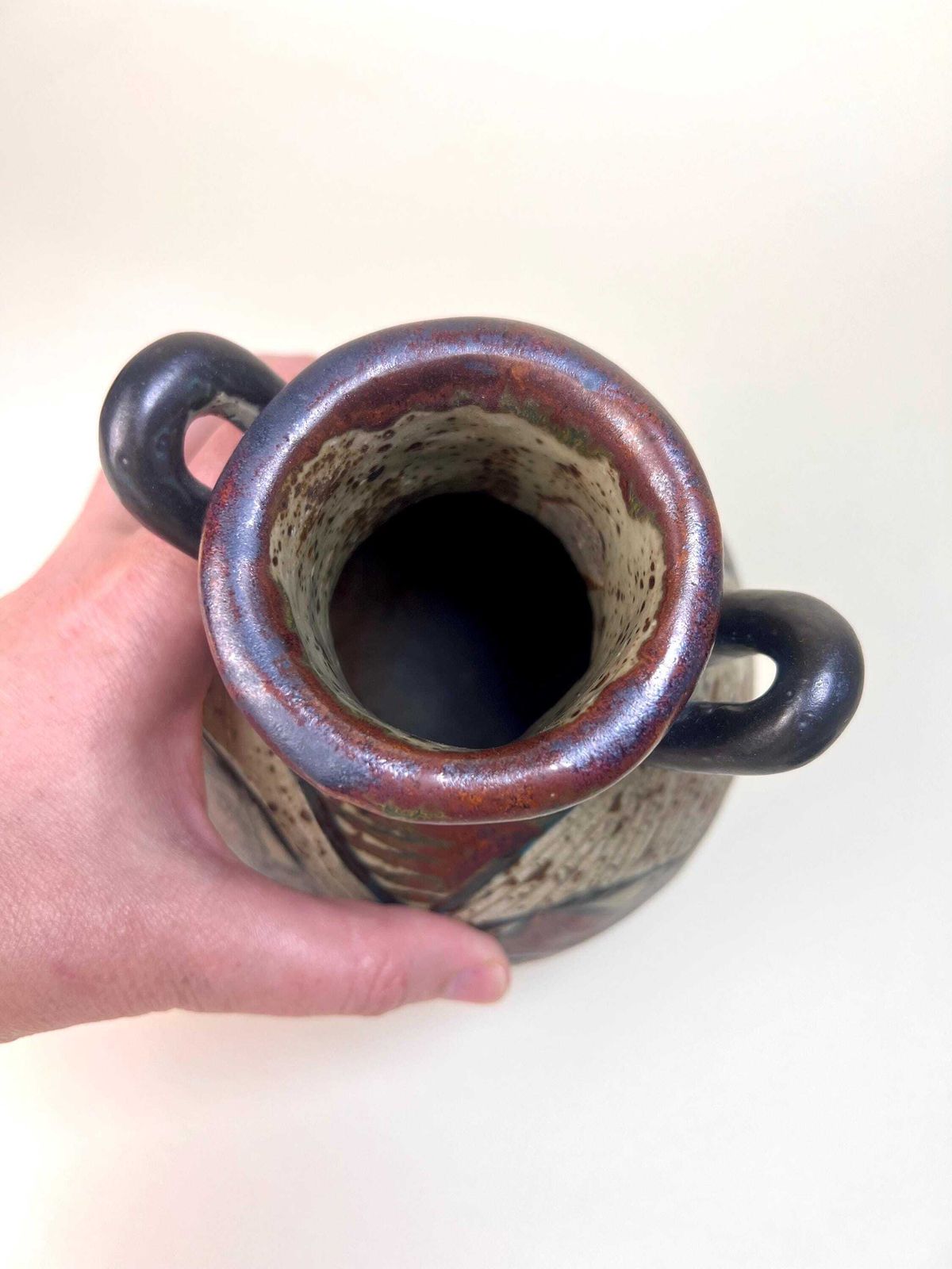 photo furniture Rorkes Drift Studio Pottery, South Africa Handmade Pottery, Signed Ivy Molefe 1978, Rare Fine Art Ceramic, Zulu Pottery Collection, Folk Art