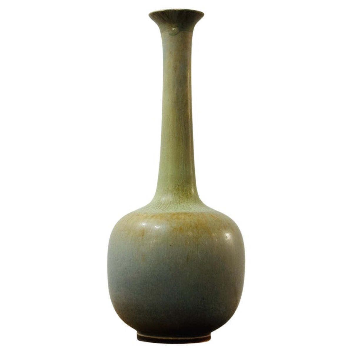 1952 Mid Century Modern Swedish Stoneware Vase By Berndt Friberg For Gustavsberg