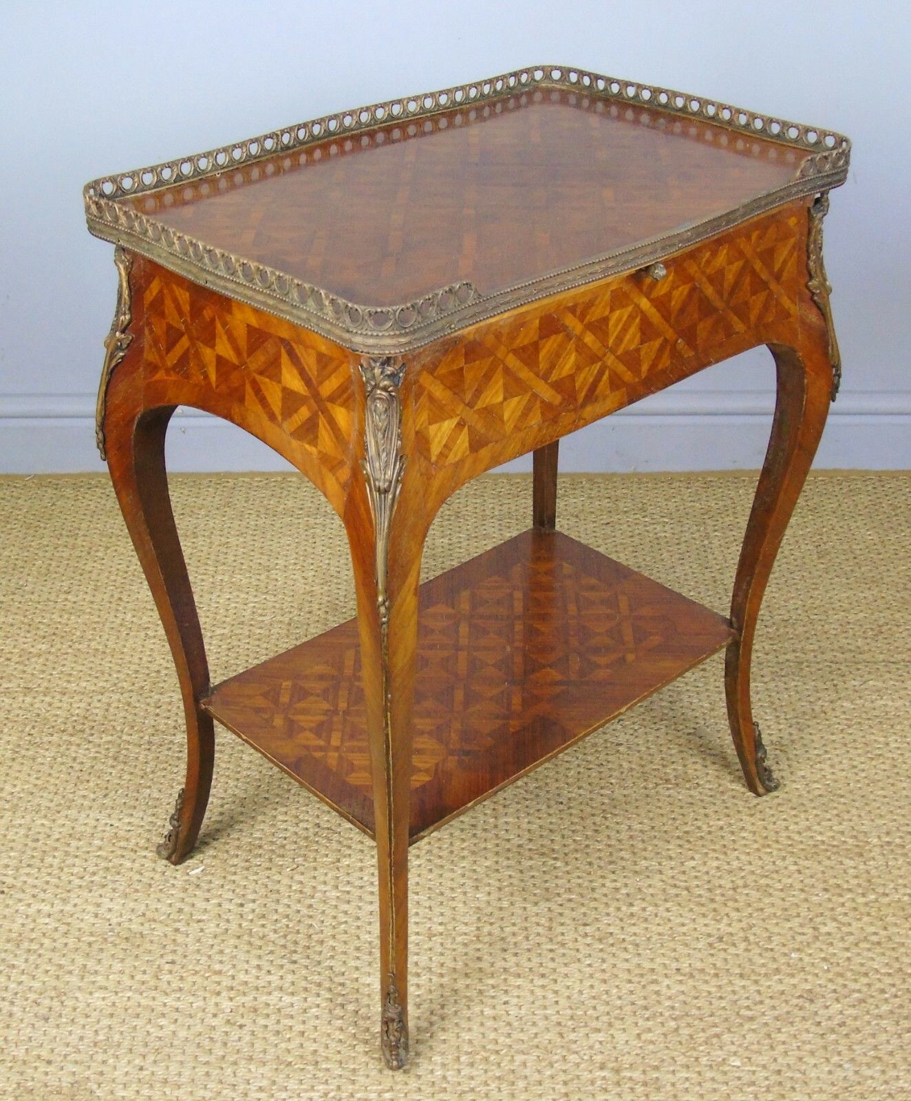 Beautiful 19th Century French Parquetry Table photo furniture