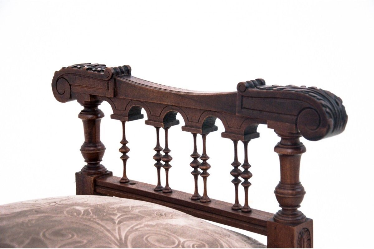 Antique Stool Seat, France, Around 1900. After Renovation. photo 750.0