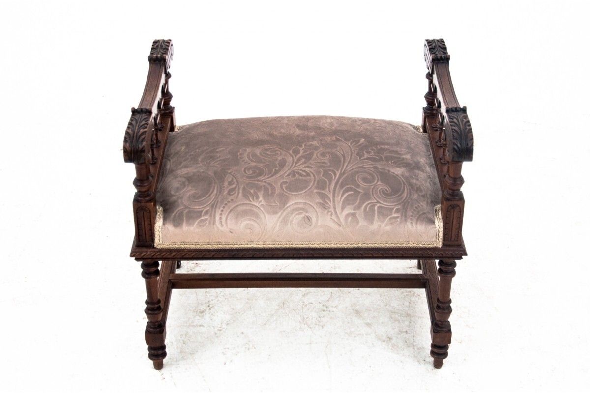 Antique Stool Seat, France, Around 1900. After Renovation. photo vinterior