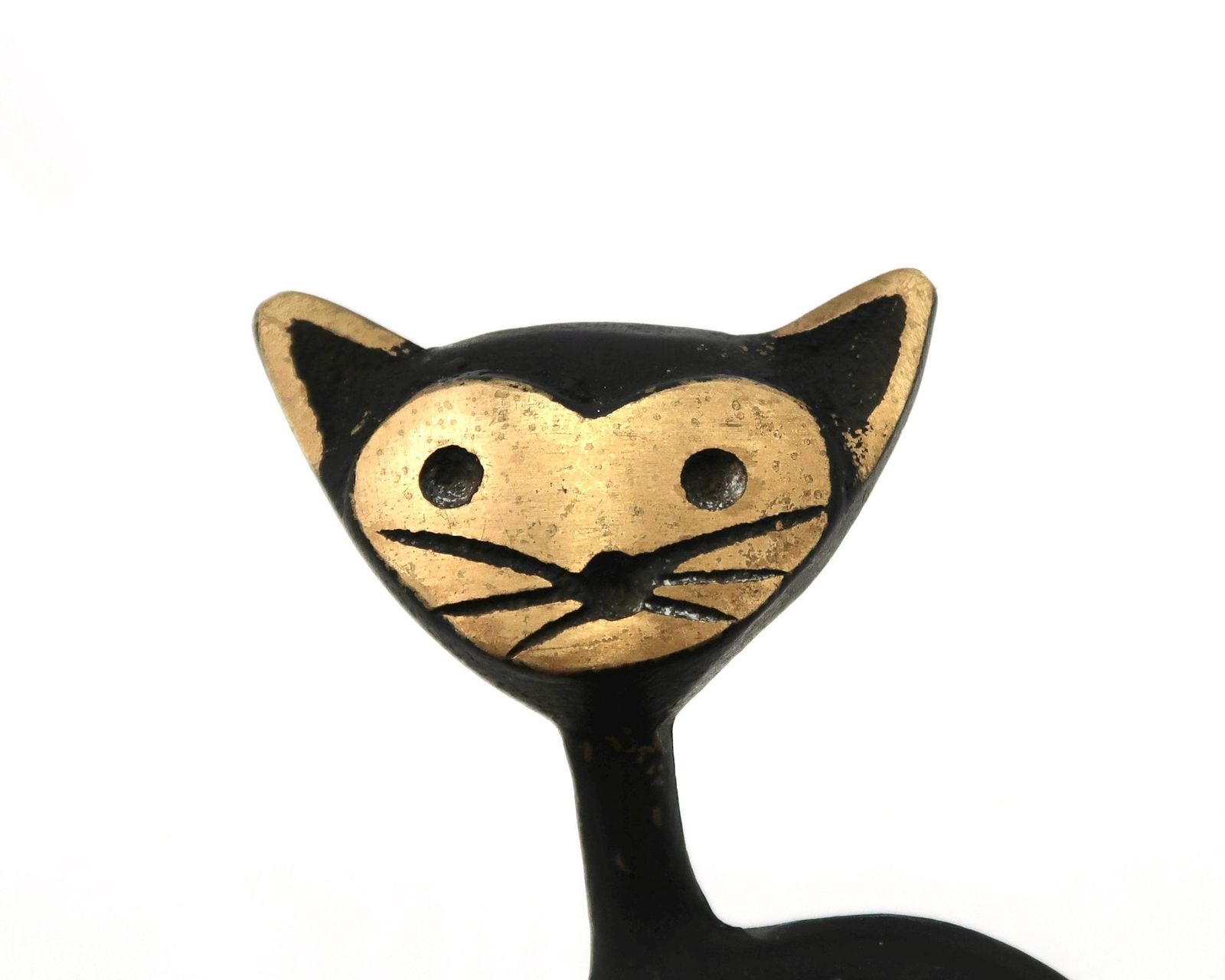 Walter Bosse Austrian Bronze Cat Pen Holder, 1950s / Desk, Animal Sculpture, Modernist photo furniture
