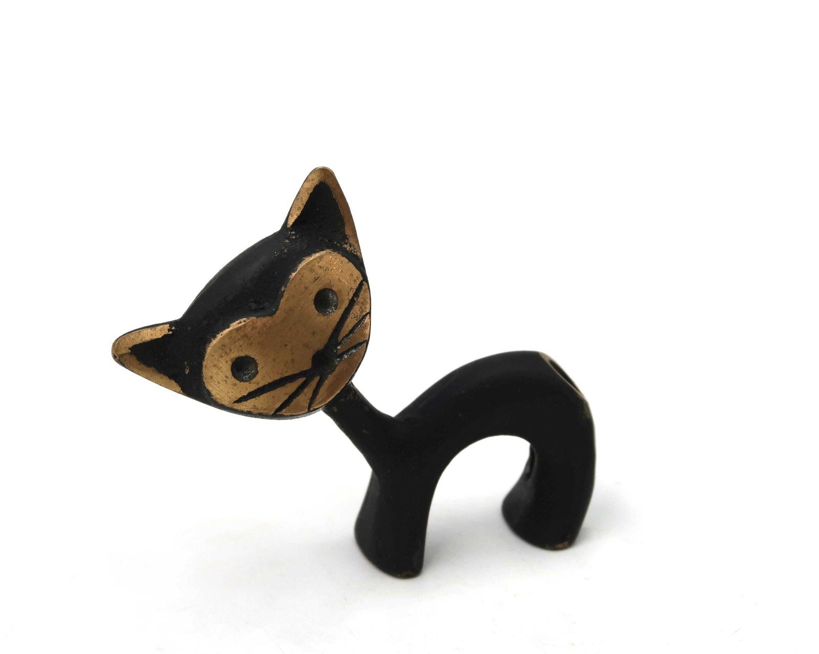 Walter Bosse Oostenrijkse Bronzen Kattenpennenhouder, Ca. Jaren 1950 / Bureau, Dierensculptuur, Modernistisch photo for sale