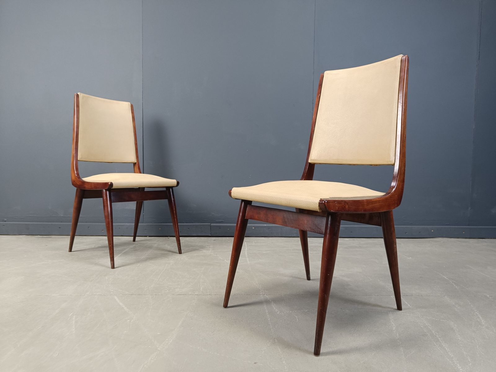 Mid Century Italian Dining Chairs, 1950s   Set Of 6 photo vinterior