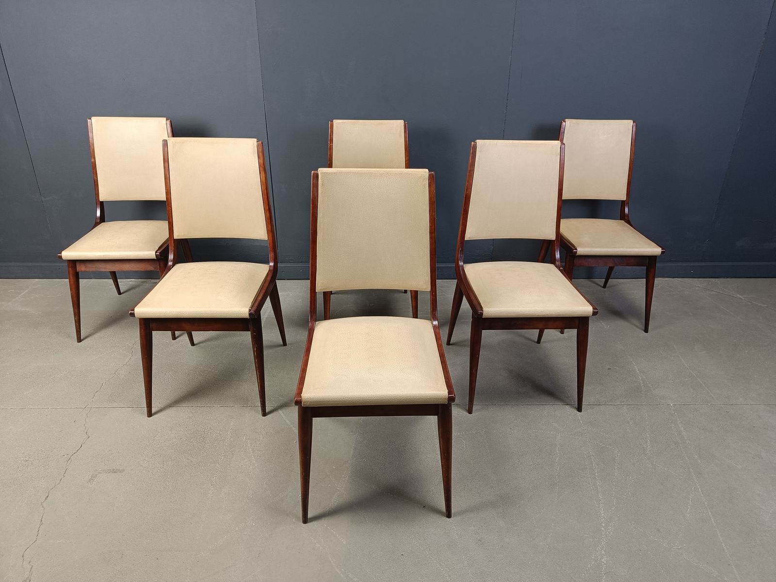 Mid Century Italian Dining Chairs, 1950s   Set Of 6 photo buy