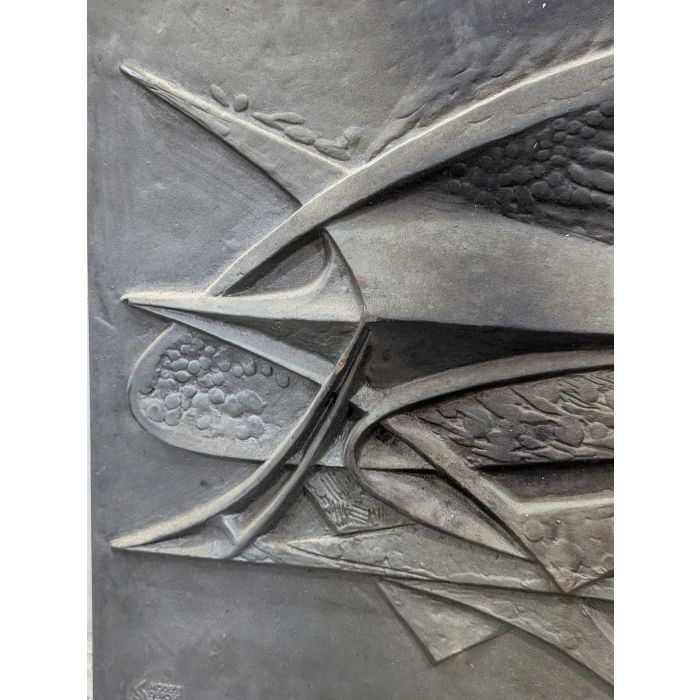 Vintage Cast Iron Fireplace Plate From The 70s photo for sale