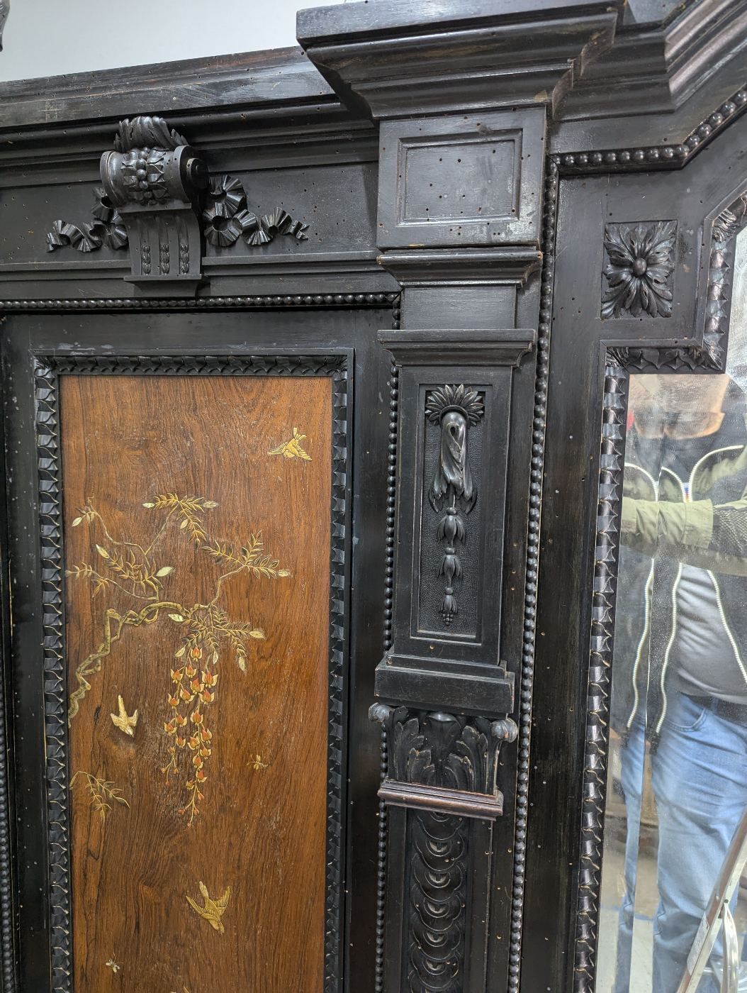 photo buy Napoleon III Armoire Decorated With Lacquer Panels And Japanese Inlays, Meiji Period