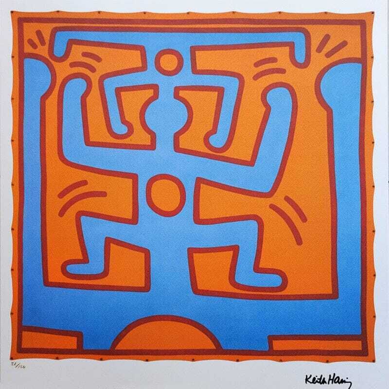 1990s  Gorgeous Keith Haring Limited Edition Lithograph photo furniture