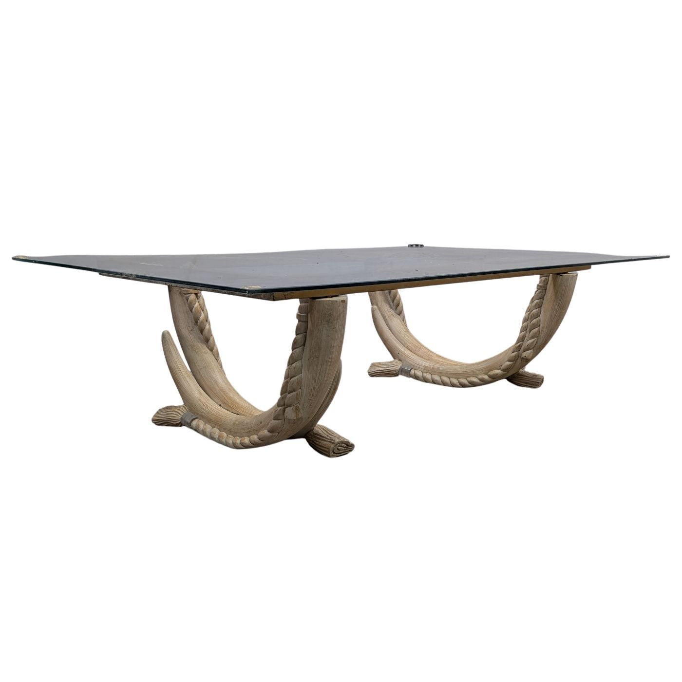 80s Wooden Tusk Coffee Table, 1980s photo 1153.0