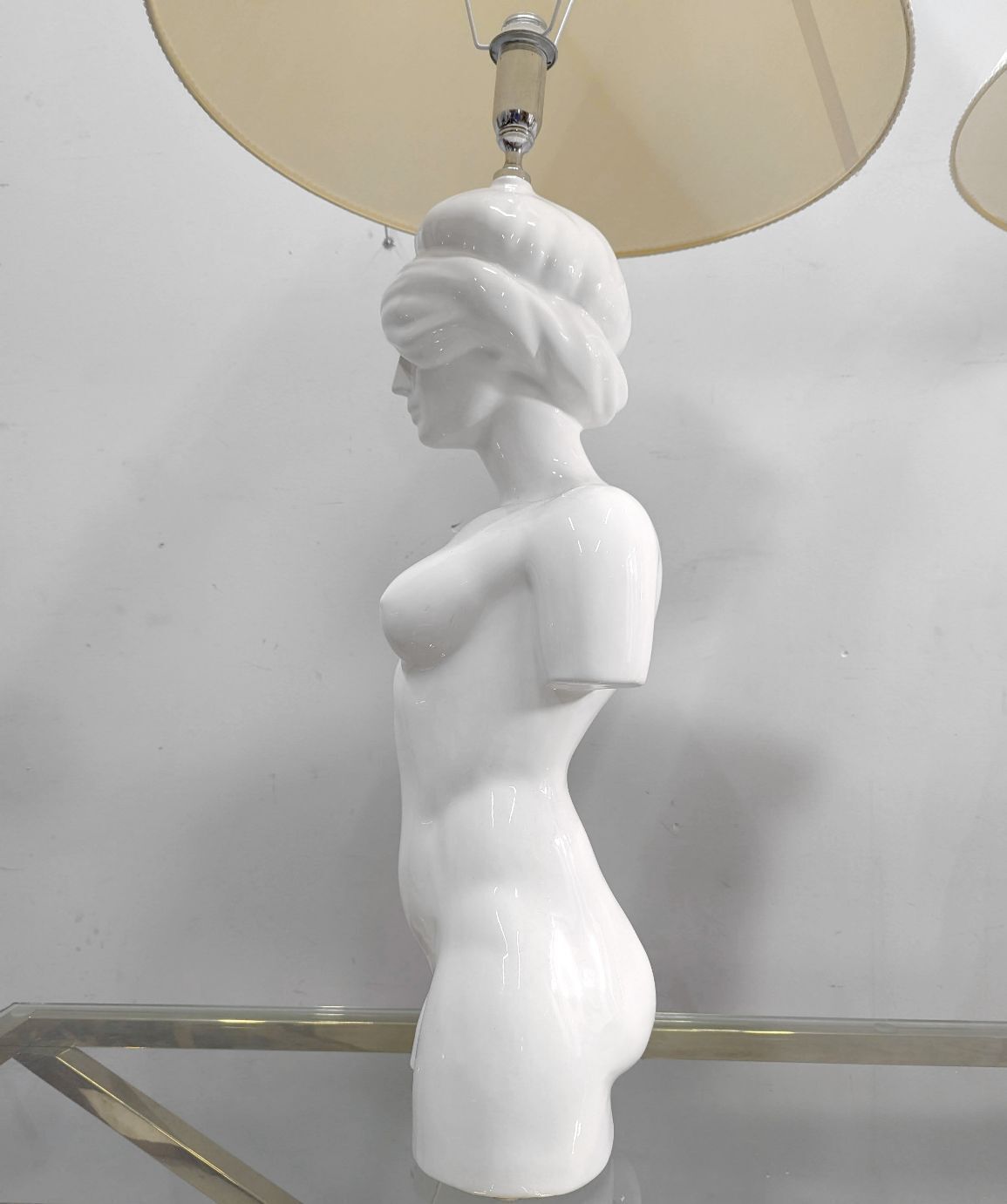 Pair Of Anthropomorphic Capodimonte Porcelain Lamps By Giulio Ciniglia photo vinterior