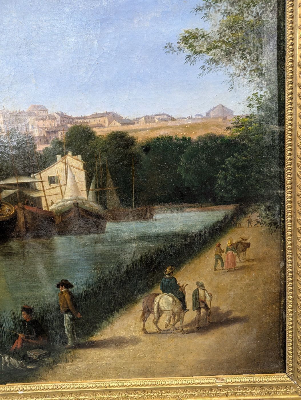 photo furniture Béziers Cathedral Landscape Oil On Panel 18th Century