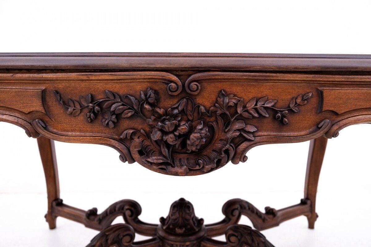 Richly Carved Table   Coffee Table, France, Late 19th Century. After Renovation. photo vintage