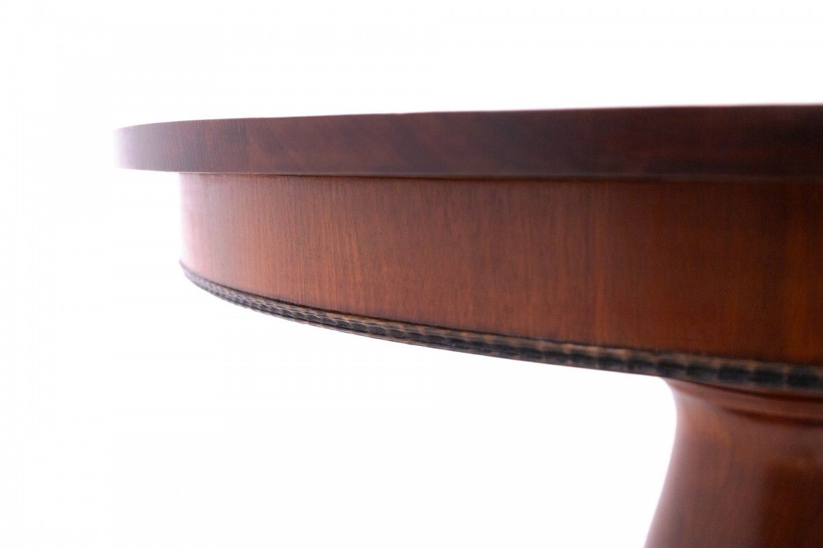 Antique Round Top Table From Northern Europe, Around 1900. After Renovation. photo Furniture