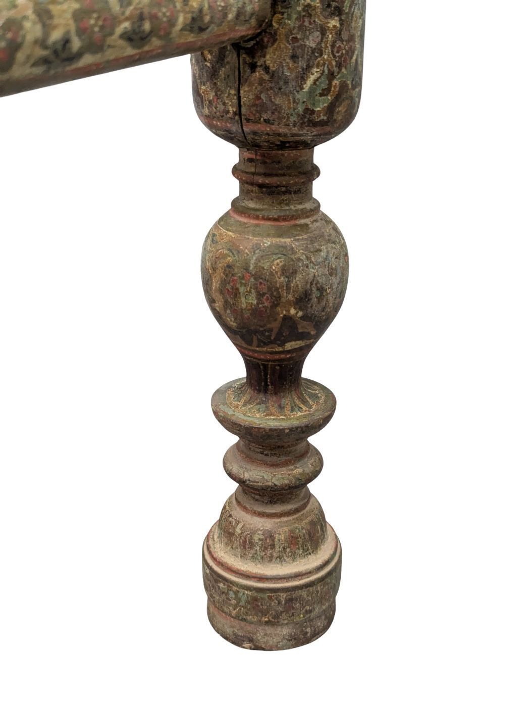 3357.0 Pair Of 19th Century Indian Armchairs In Polychrome Wood photo