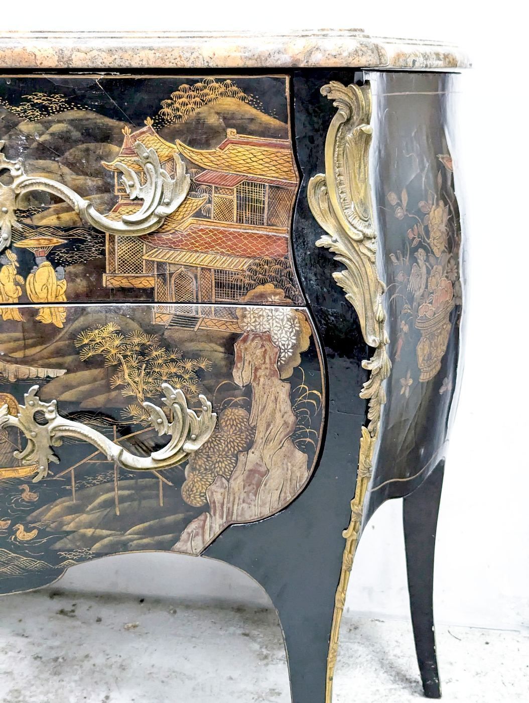 19th Century Chest Of Drawers In Coromandel Lacquer photo vintage