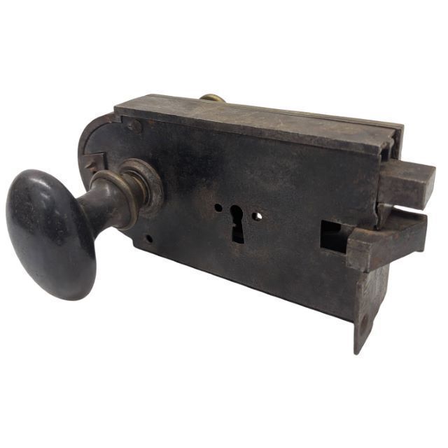 Antique Wrought Iron And Bronze Lock From The Napoleon III Period photo furniture