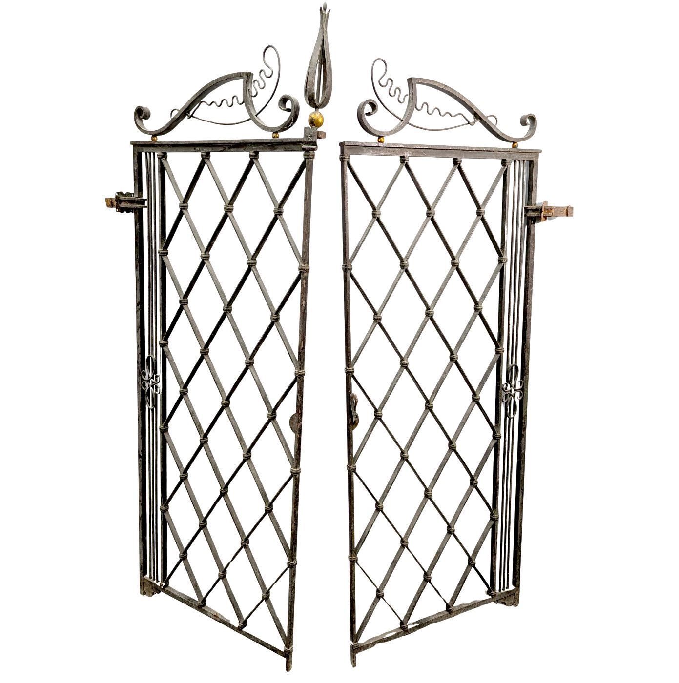 Pair Of Wrought Iron Gates From The 1940s In The Style Of Gilbert Poillerat photo furniture