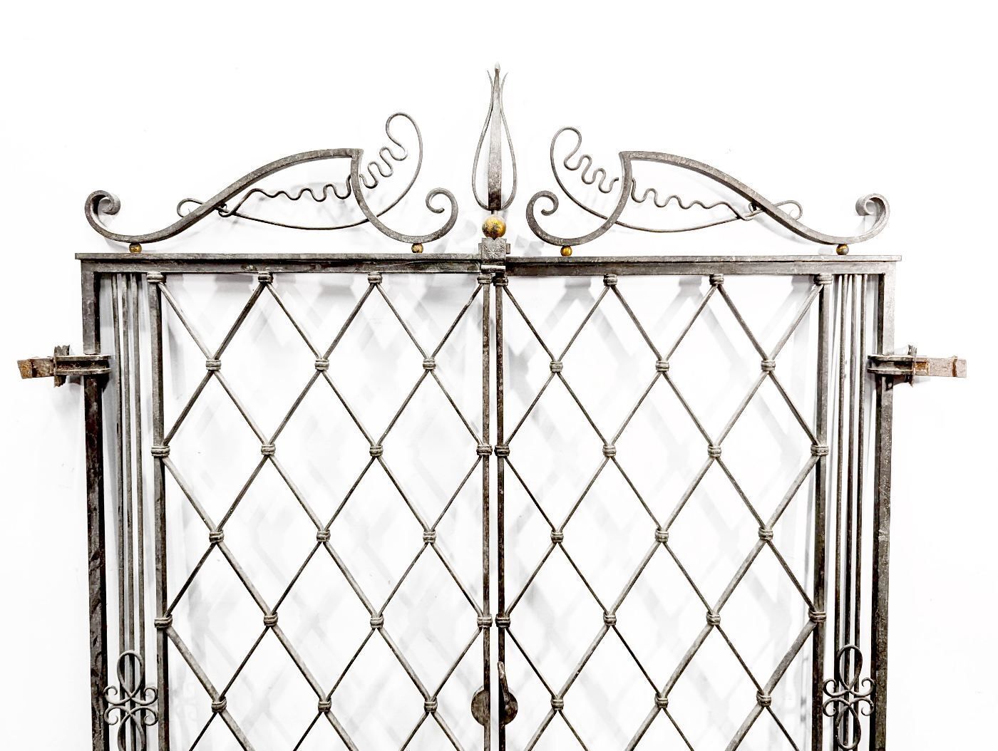 Pair Of Wrought Iron Gates From The 1940s In The Style Of Gilbert Poillerat photo for sale
