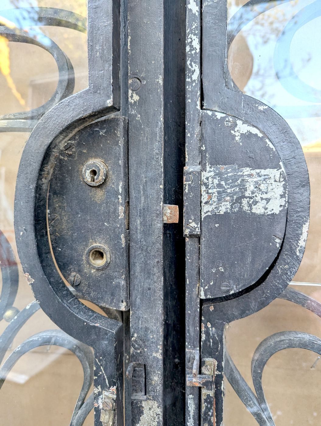 Large Wrought Iron Entrance Door From The Art Nouveau Period photo Home Fixtures