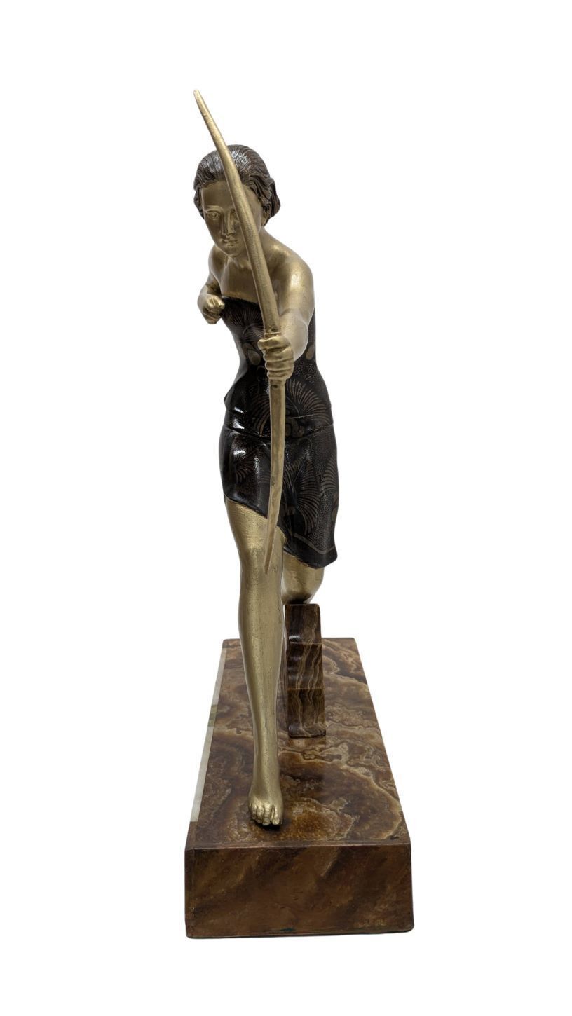 Uriano Art Deco Sculpture – "Diana The Huntress" France, Circa 1925–1935 photo vintage