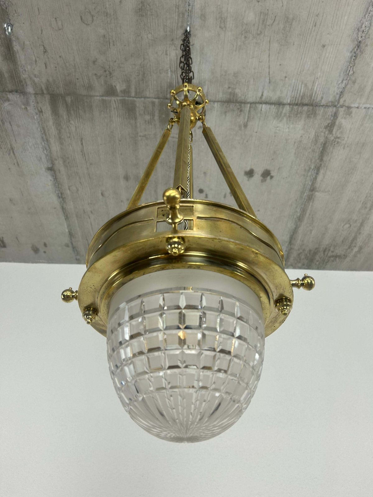 Vienna Secession Brass Hanging Attr. To Kolo Moser & Jutta Sika photo for sale
